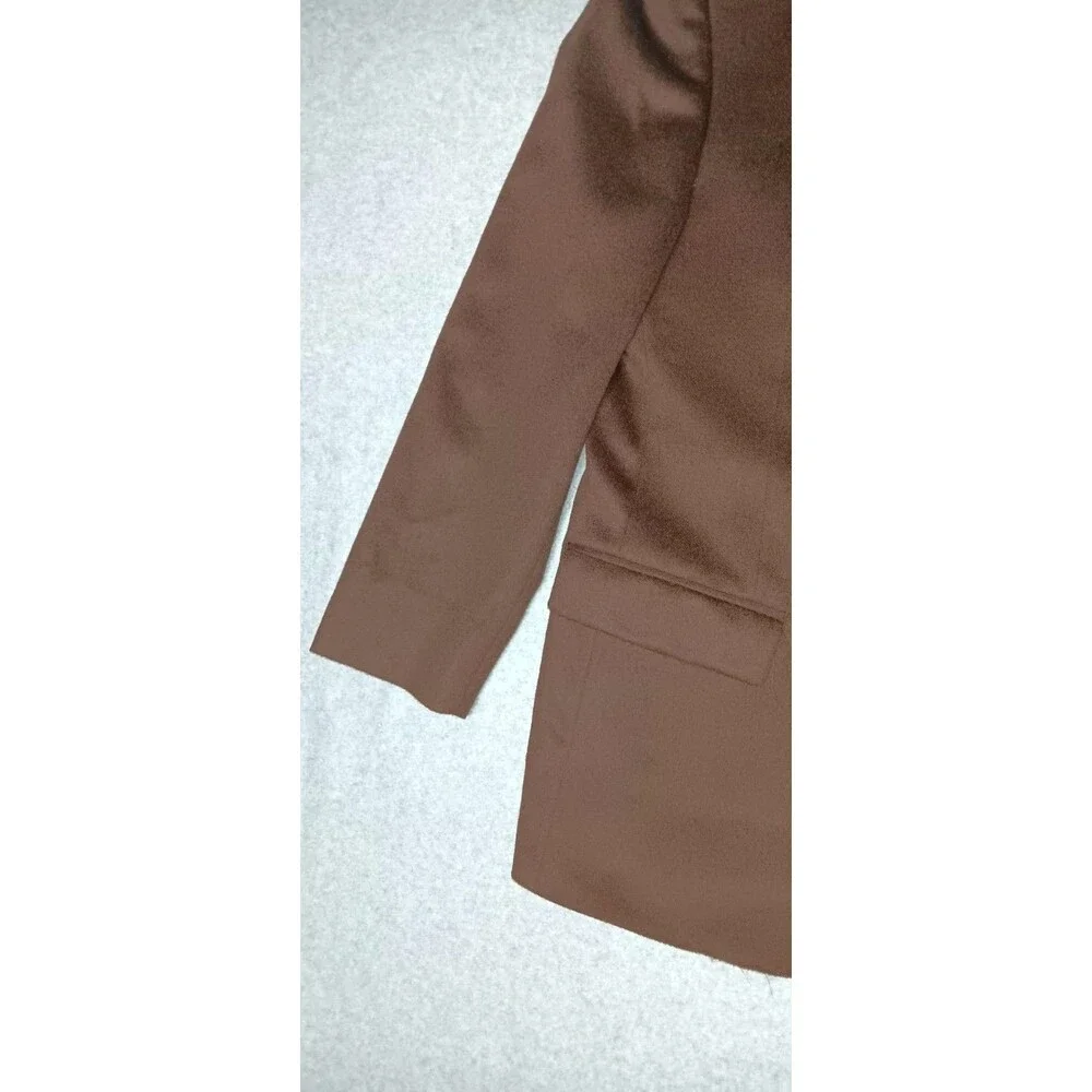 Vintage Turnberry 100% Camel Hair Blazer Jacket Mens 44R Chocolate Brown Sports